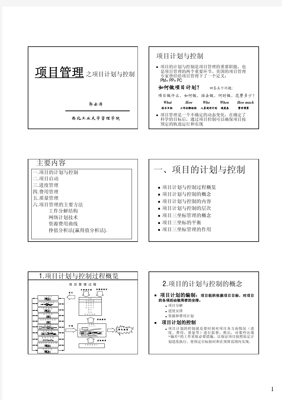 项目管理的主要方法与工具(1)