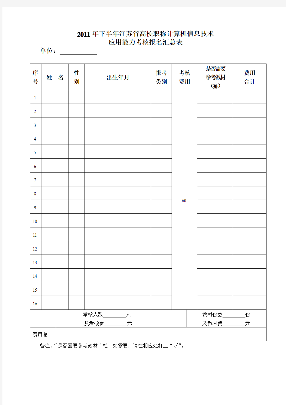 2011年下半年江苏高校职称计算机信息技术