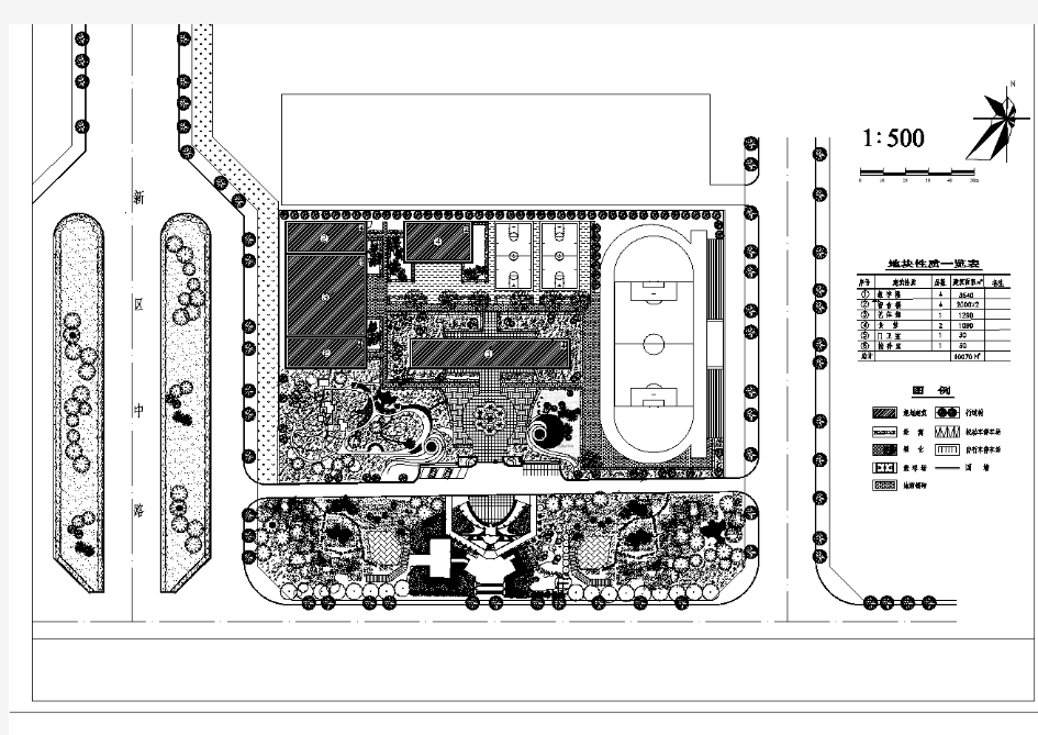 某生态美丽校园规划施工图(含图例)