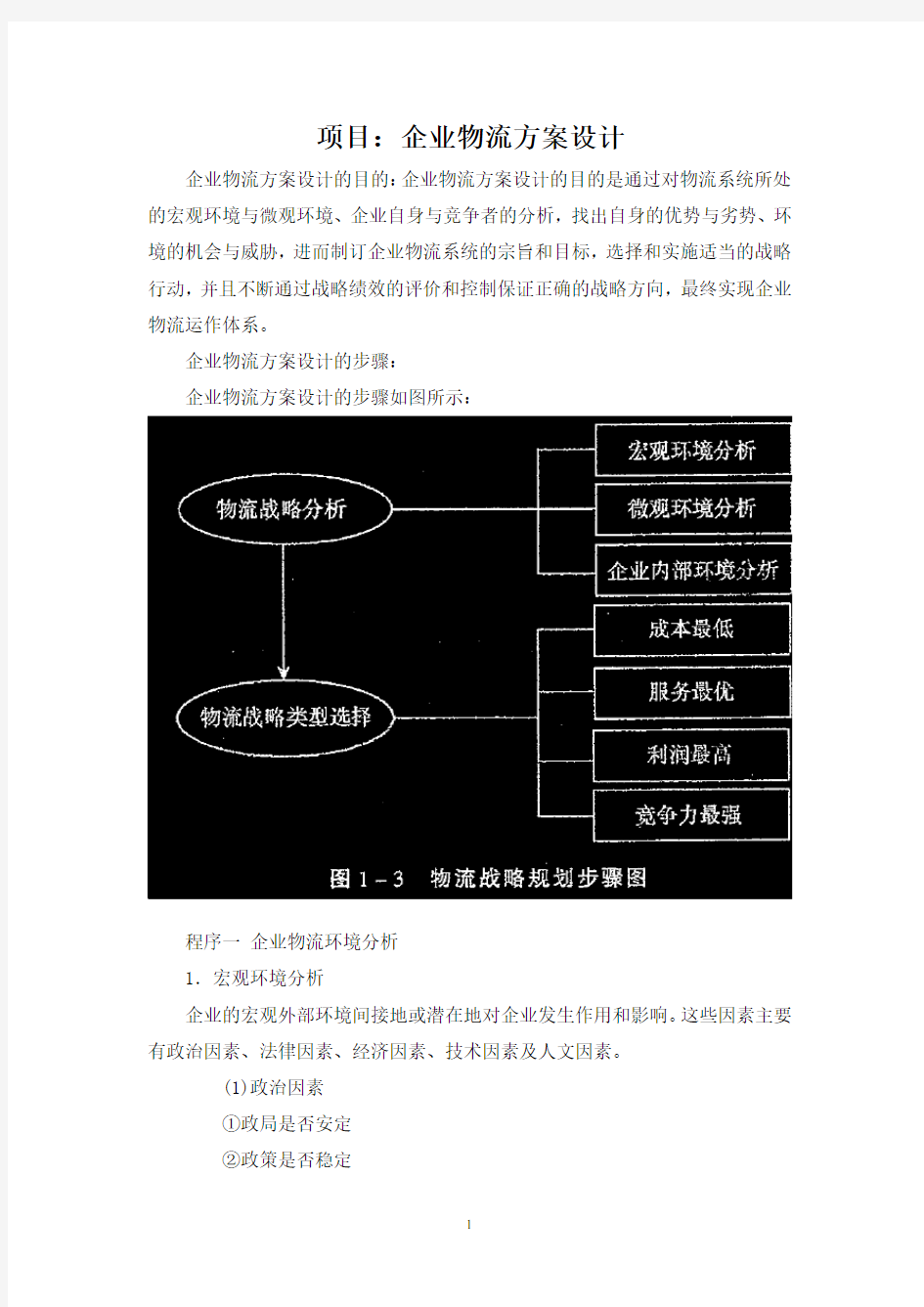 企业物流方案设计.doc