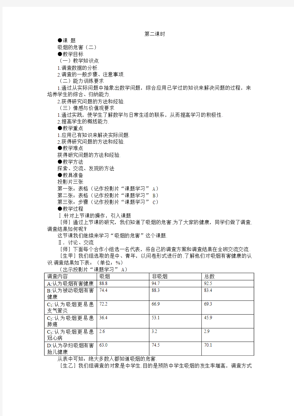 调查数据的分析