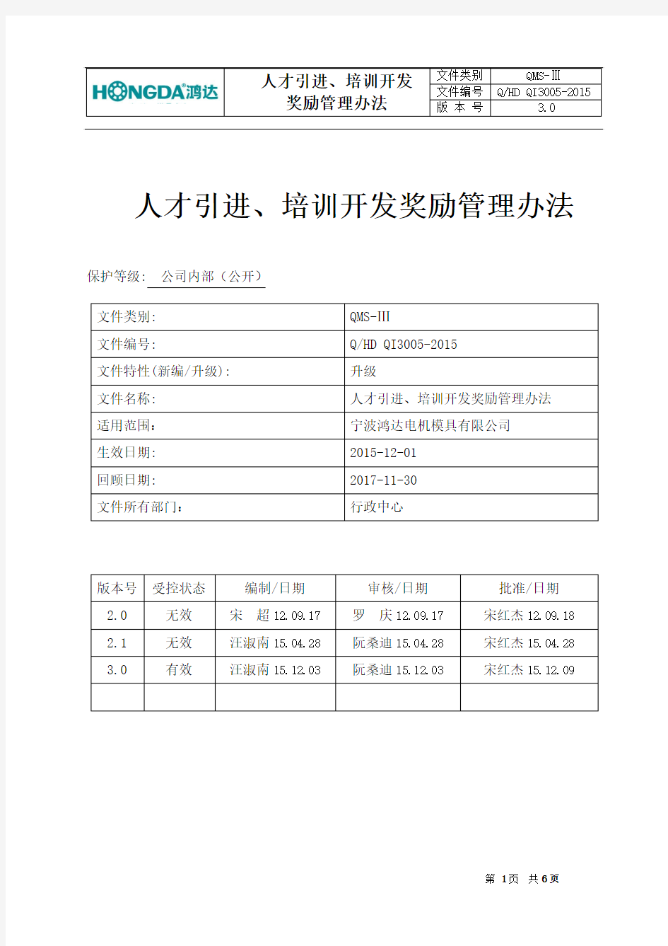 人才引进、培训开发奖励管理办法