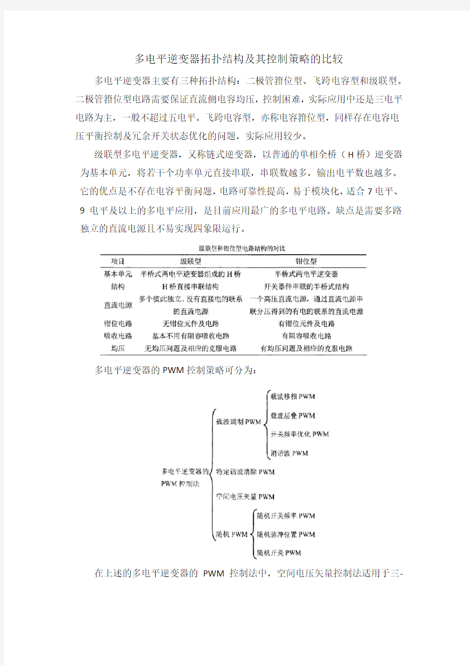 多电平逆变器简介