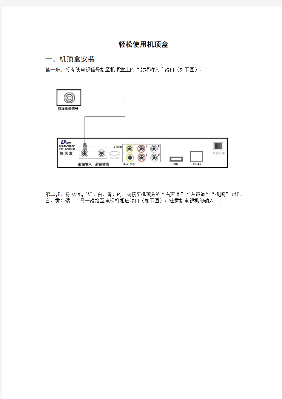 机顶盒使用