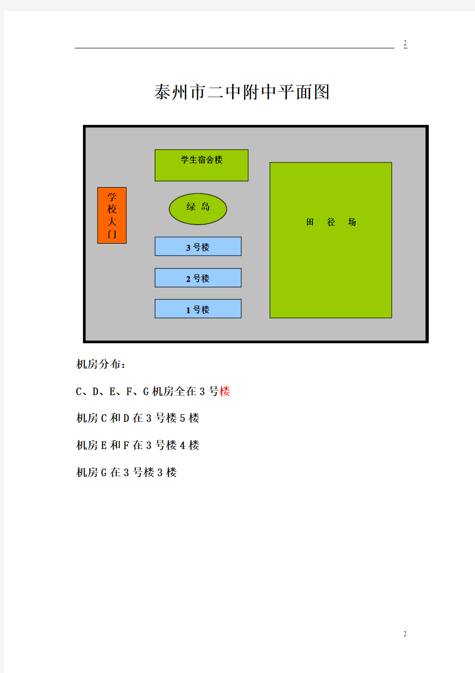 江苏省泰州中学平面图