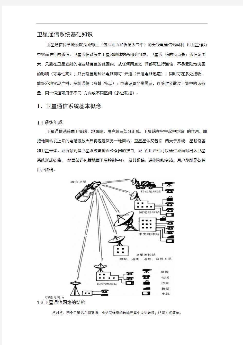 卫星通信系统基础知识