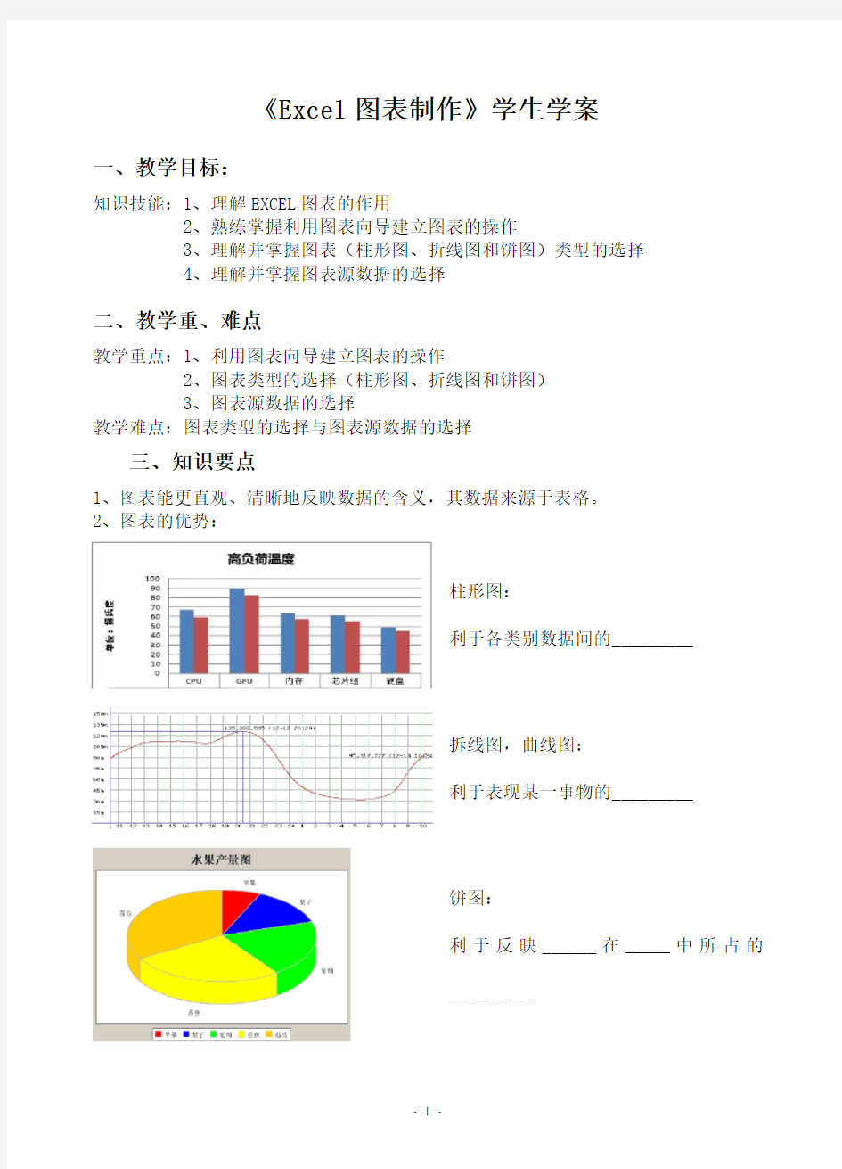 《Excel图表制作》学案