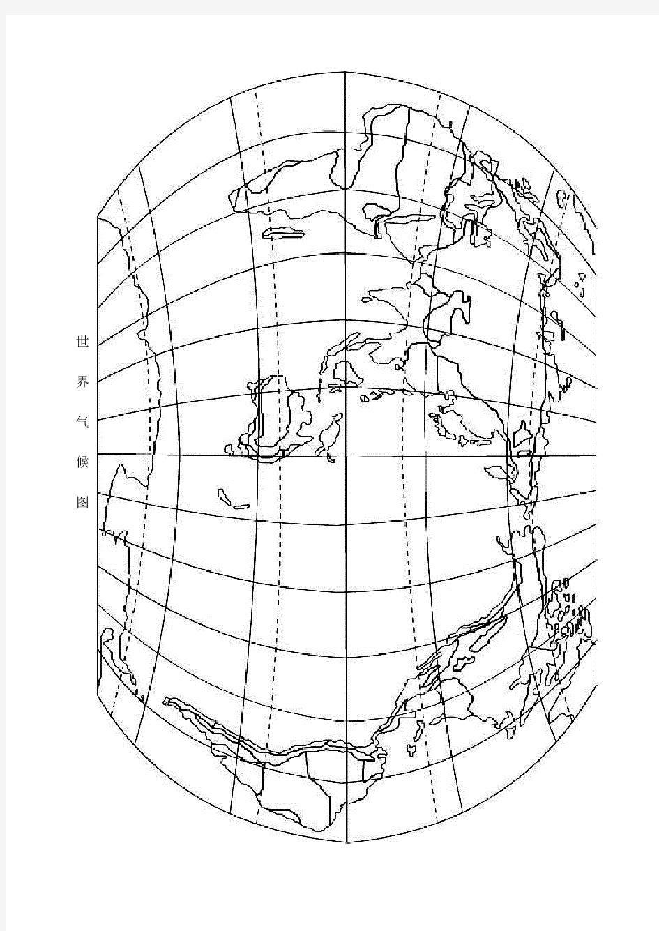 世界气候洋流空白图