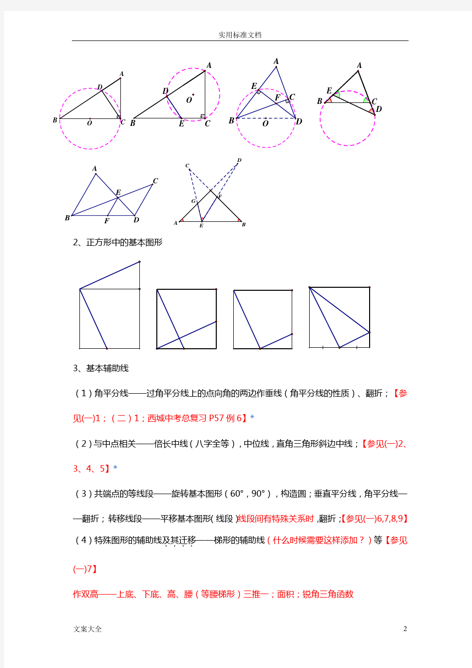 中考数学几何典型例题