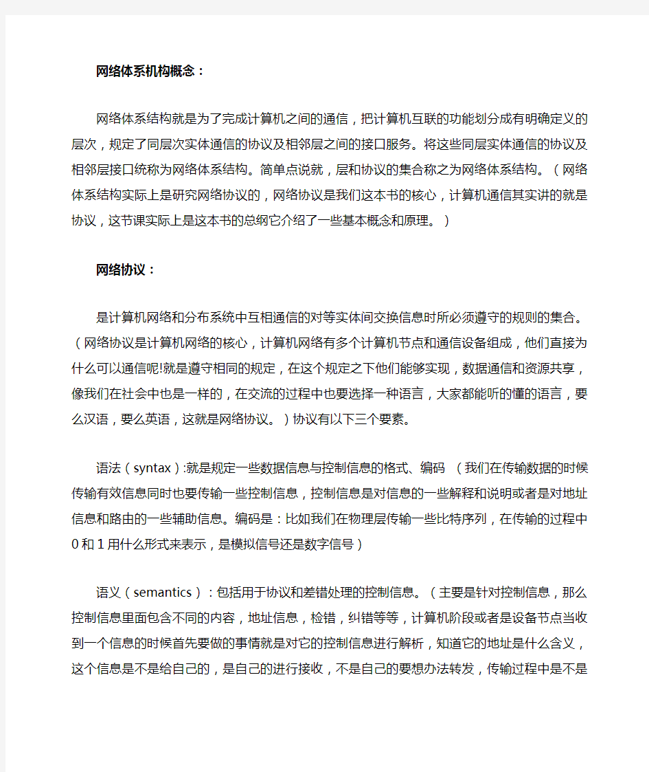 网络体系结构