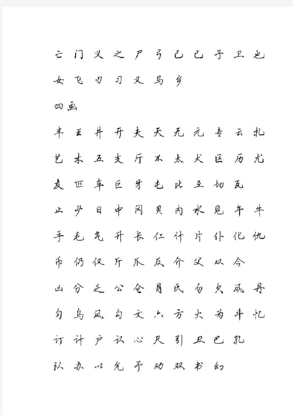 田英章硬笔行书现代汉语3500常用字字帖