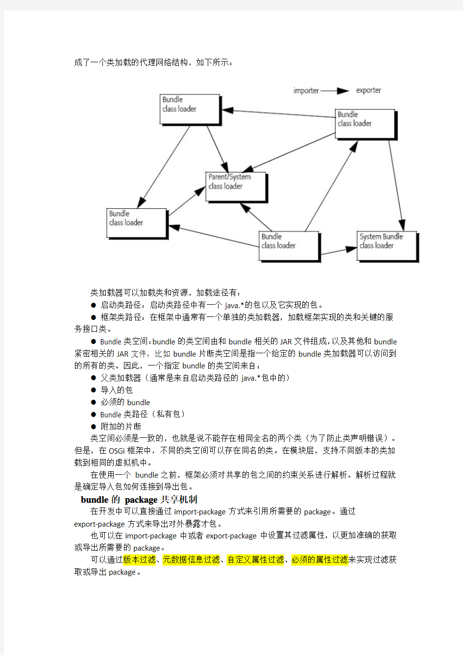 OSGi规范自我总结