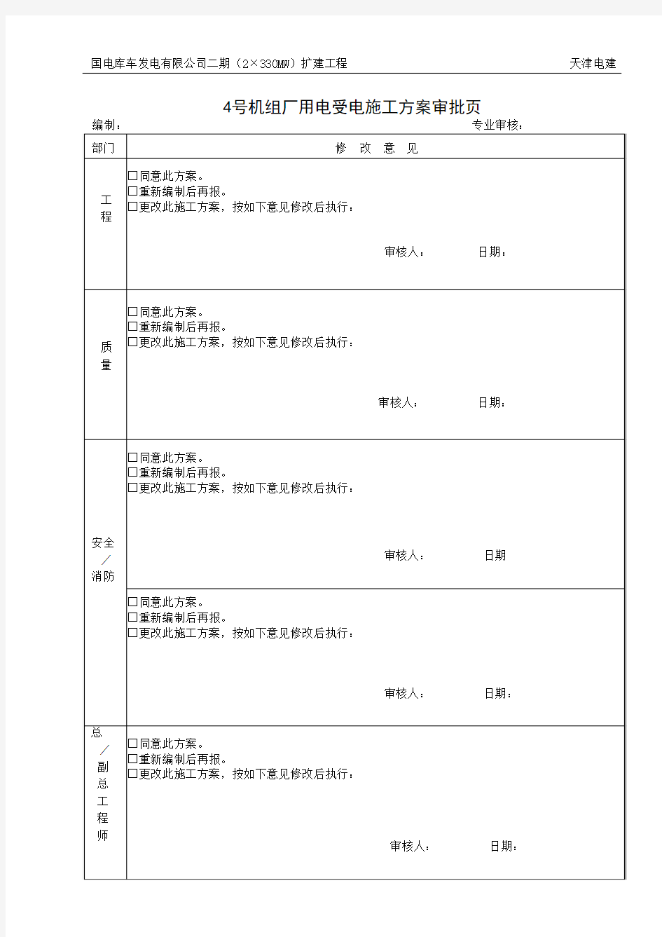 厂用受电方案