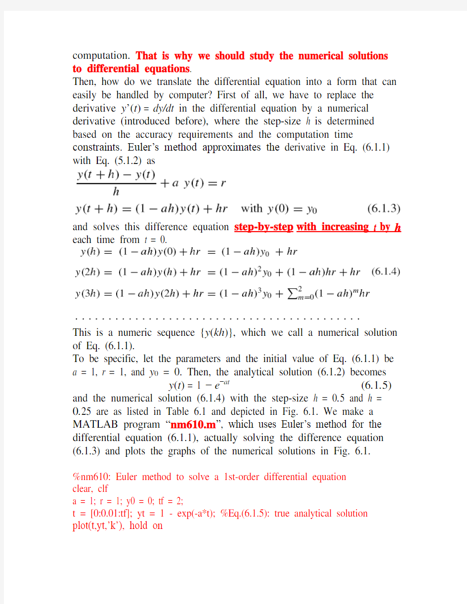 6 ORDINARY DIFFERENTIAL EQUATIONS