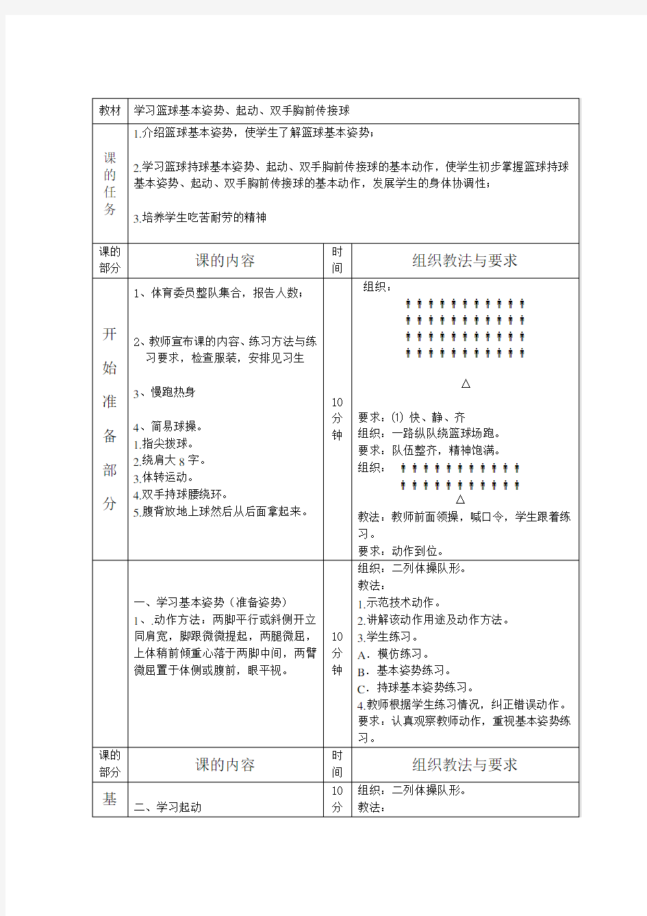 篮球教案全集