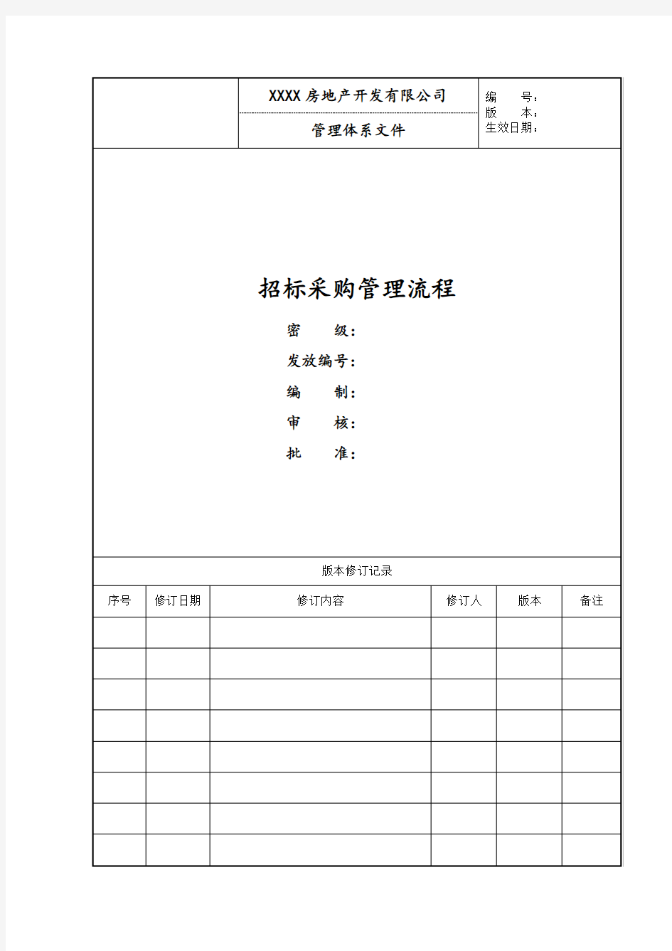 房地产公司招标采购管理流程.doc