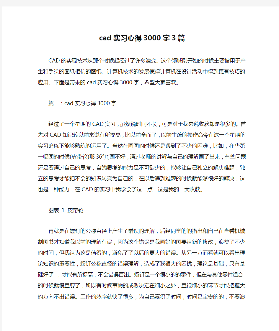 实习心得体会 cad实习心得3000字3篇