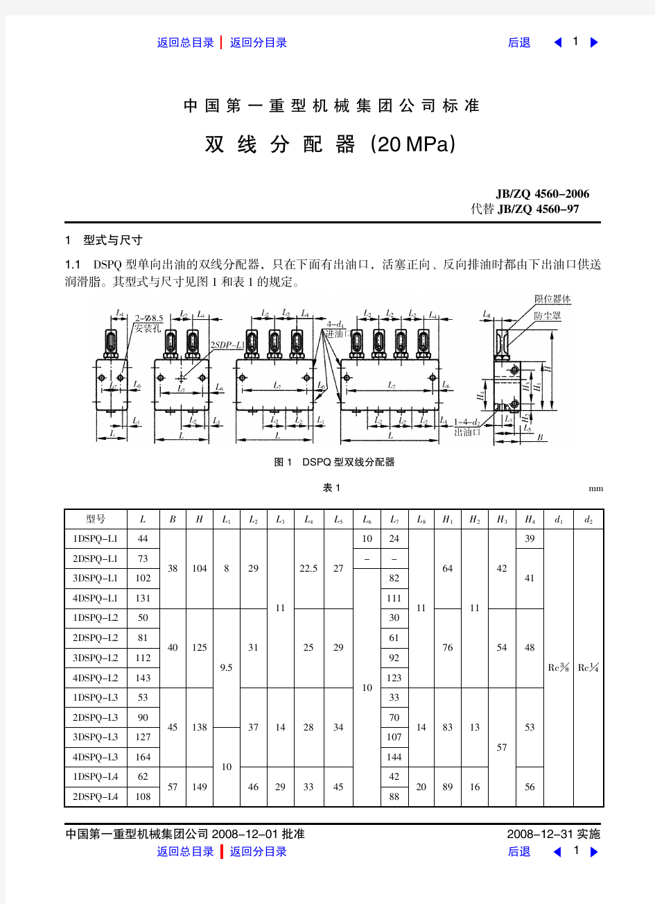 双线分配器(20 MPa)