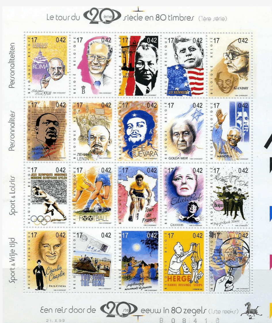 二十世纪回顾-比利时 邮票欣赏