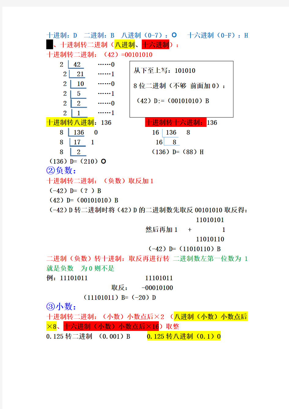 进制转换方法