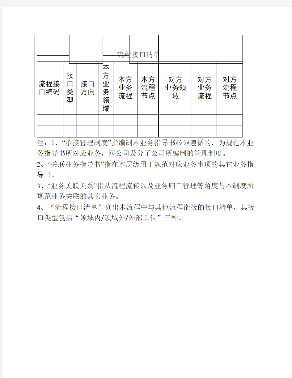 广西电网有限责任公司采购标准管理业务指导书(基本信息表)