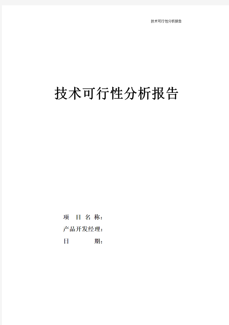 产品开发-技术可行性分析报告模板