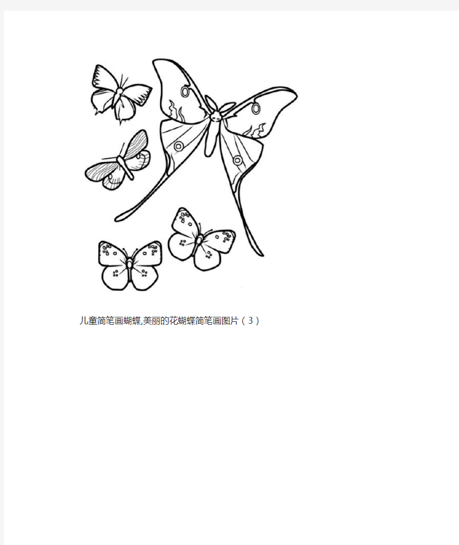 儿童简笔画蝴蝶