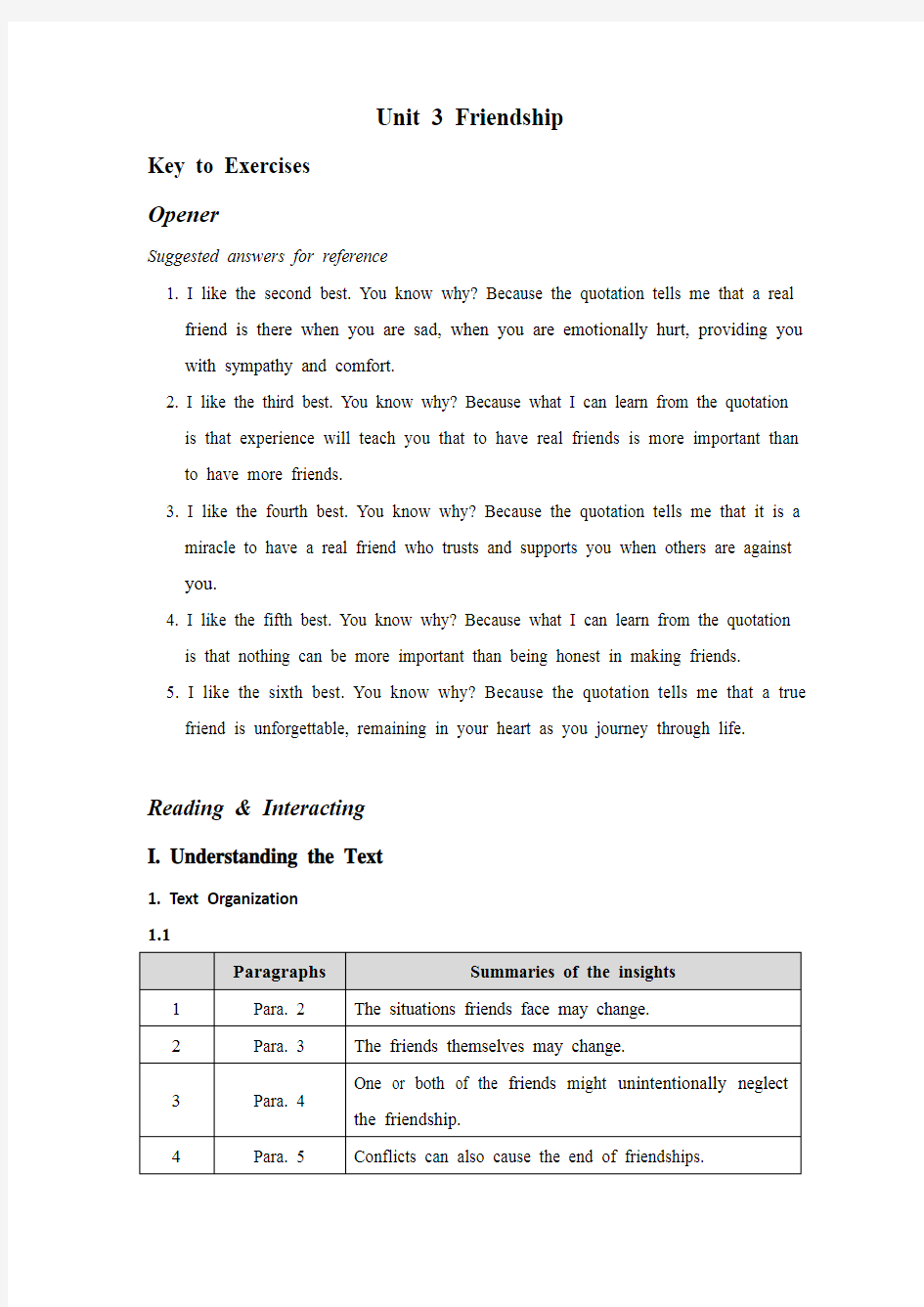 全新版大学进阶英语综合教程第二册答案U3 Key to Exercises