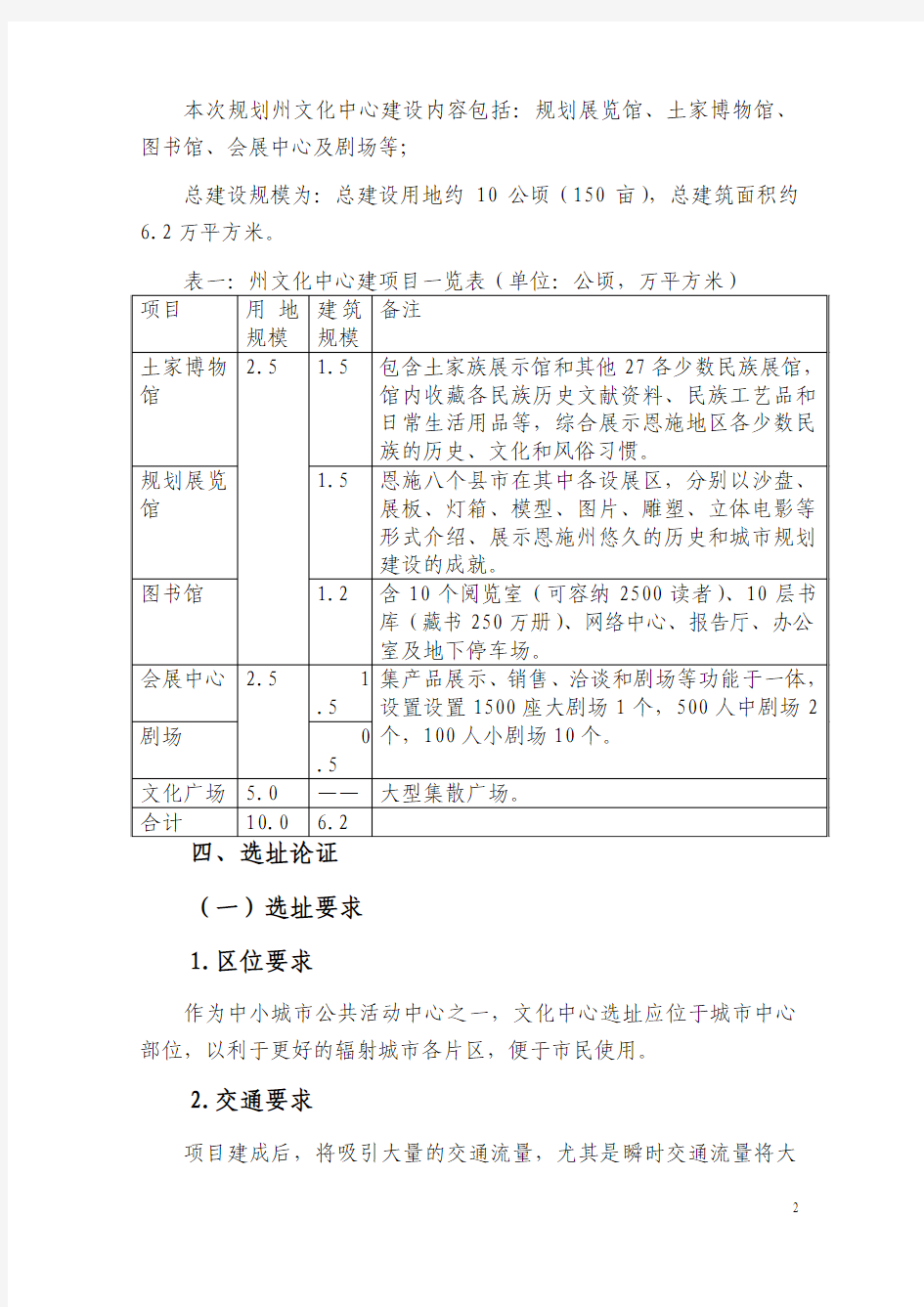 恩施州城文化中心选址及概念规划恩施州文化中心设计任务书原件