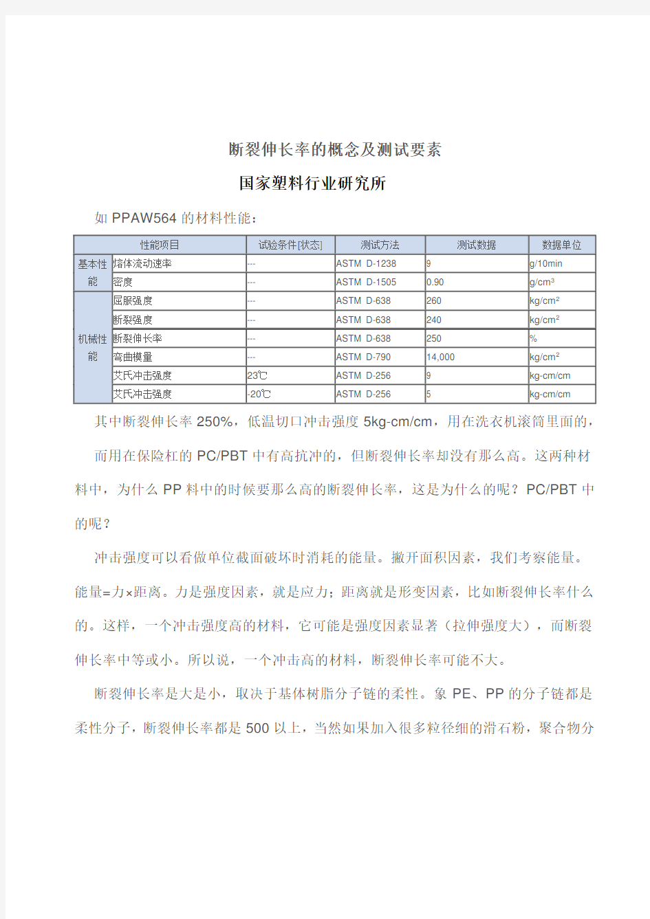 断裂伸长率的真正意义11