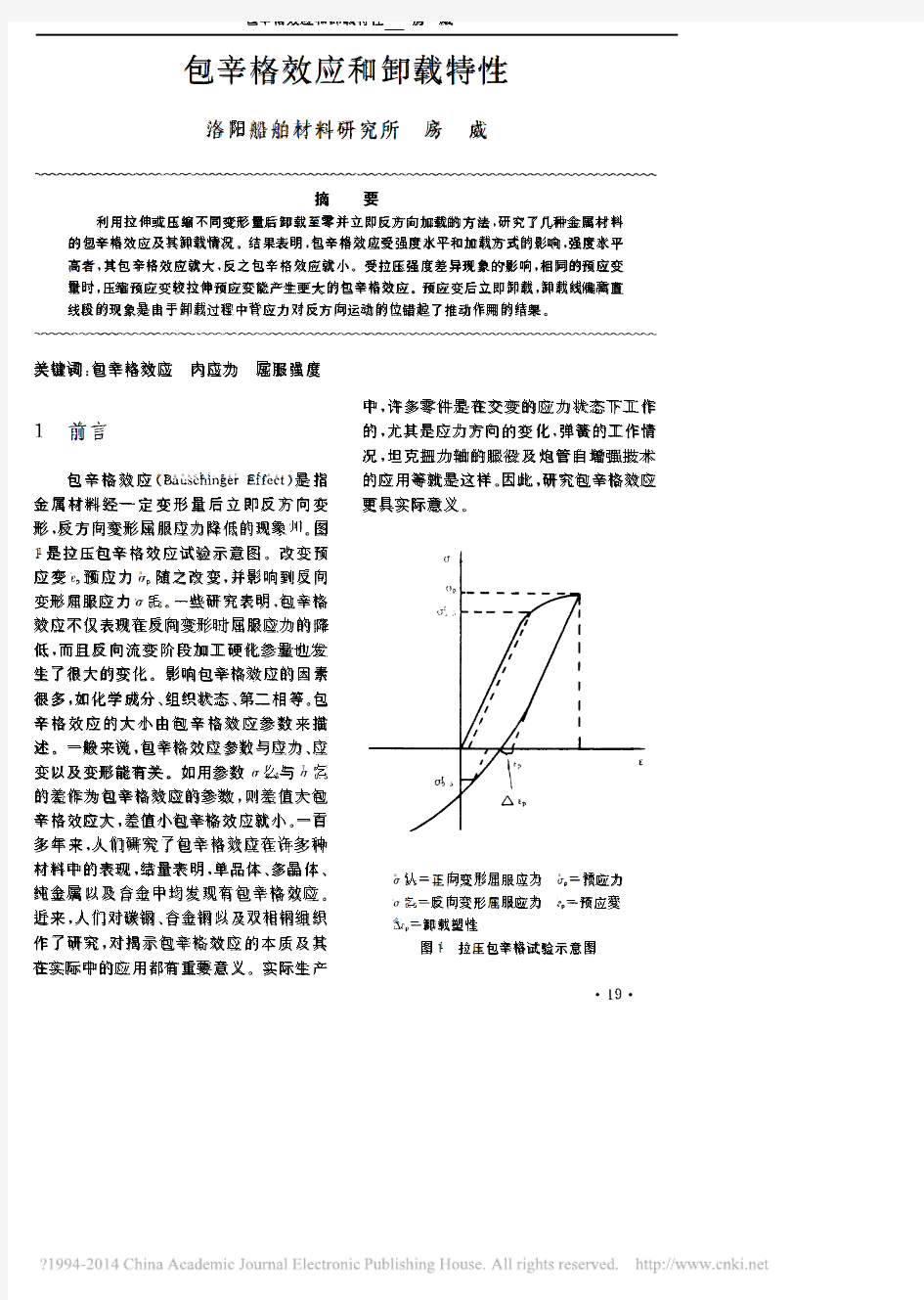 包辛格效应和卸载特性