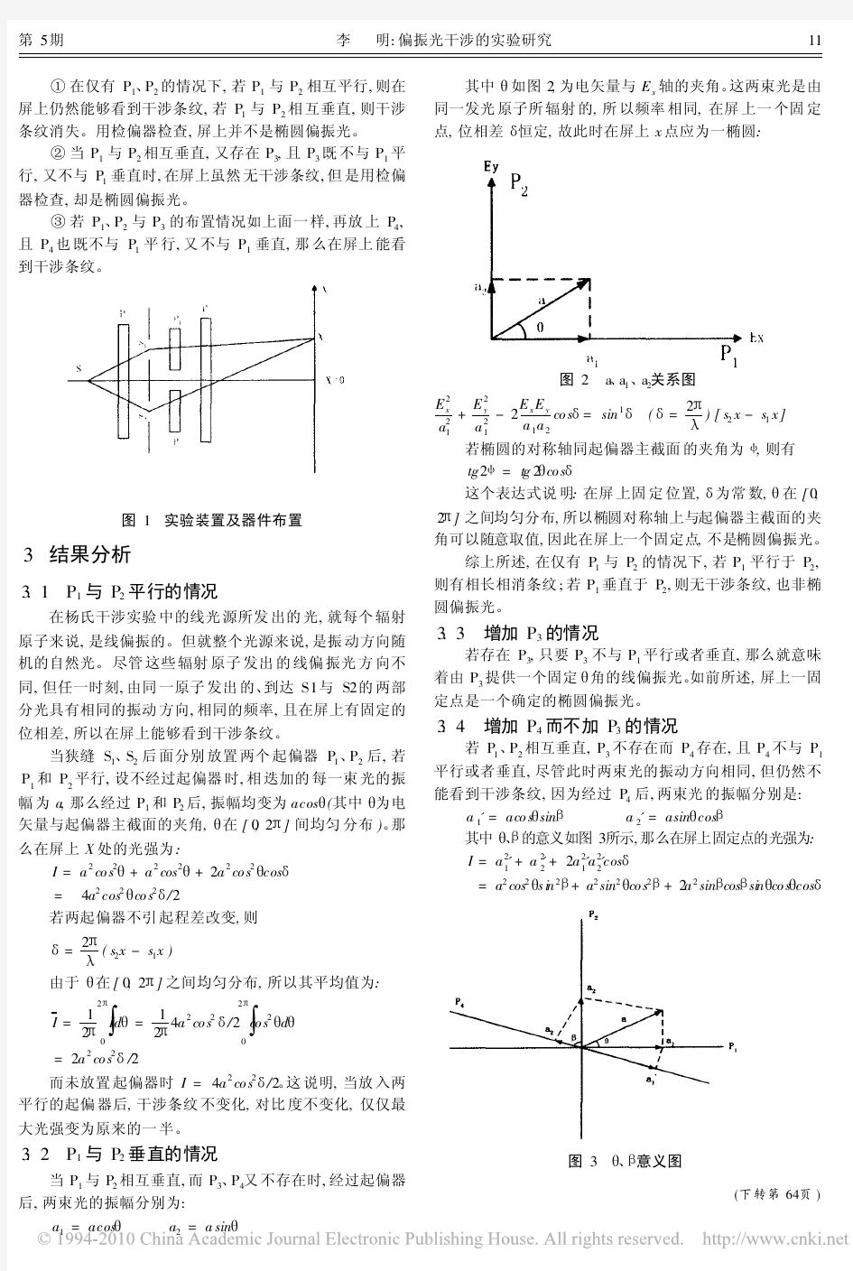 偏振光干涉的实验研究