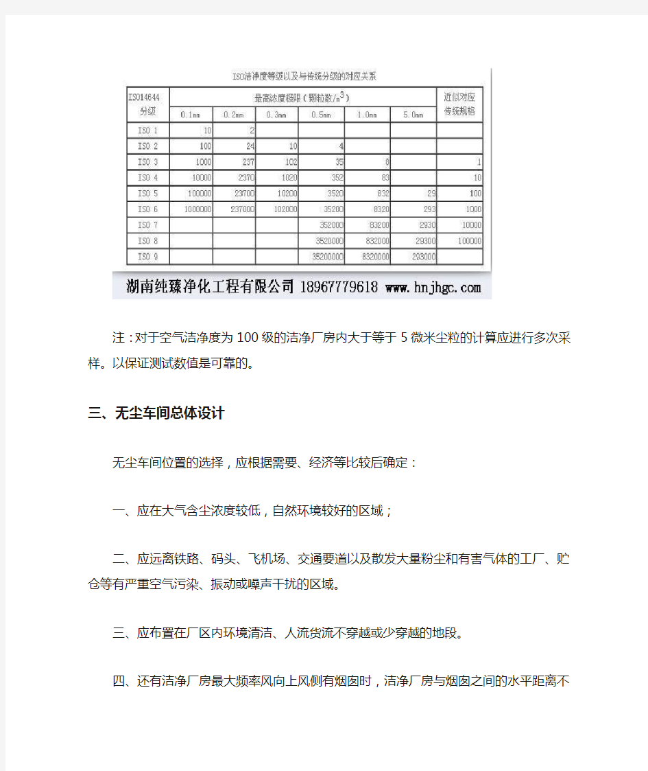 无尘车间设计规范要求(最全)