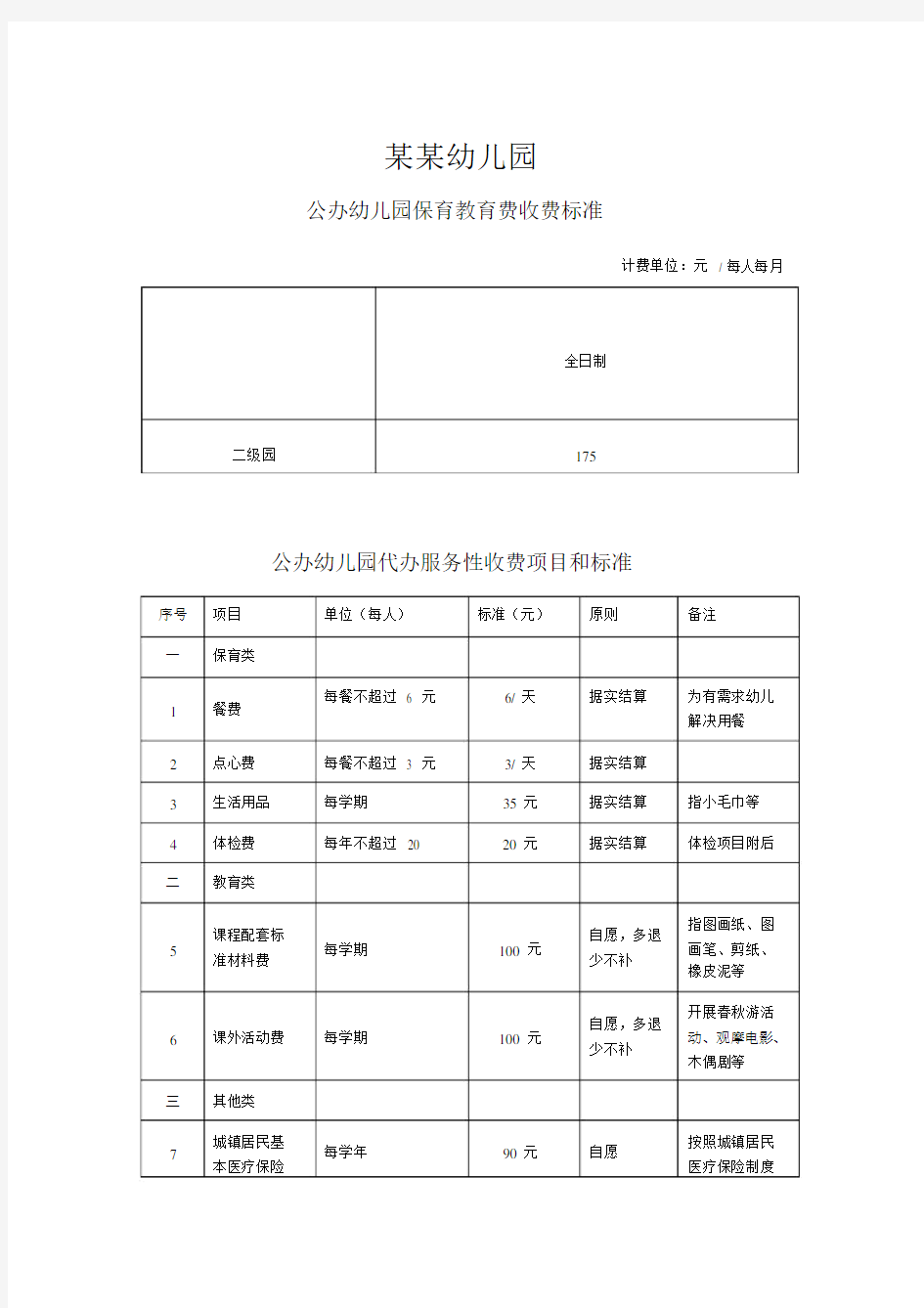 23.公办幼儿园收费标准公示.doc