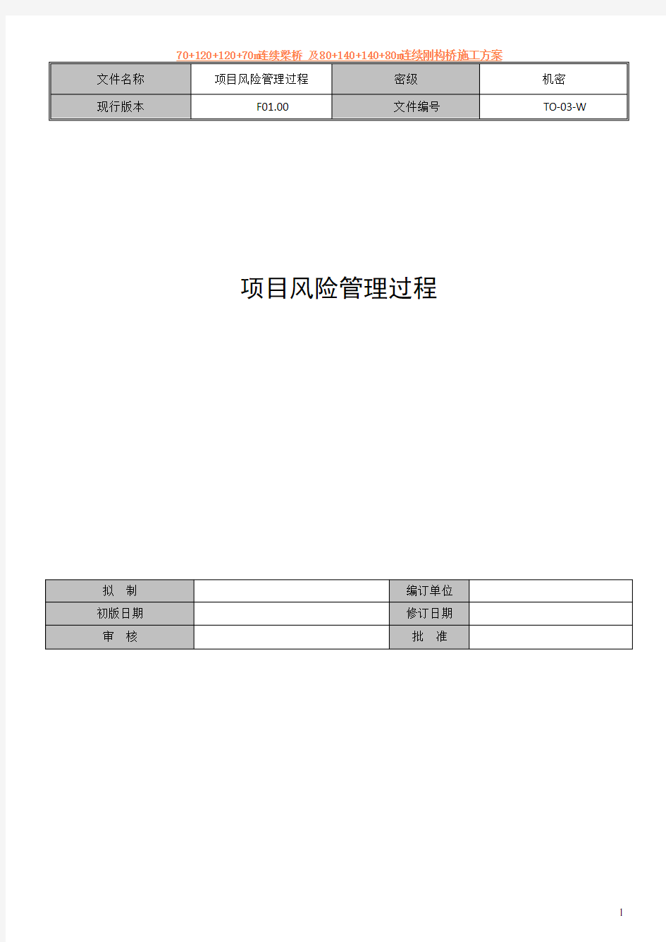 01-项目风险管理过程