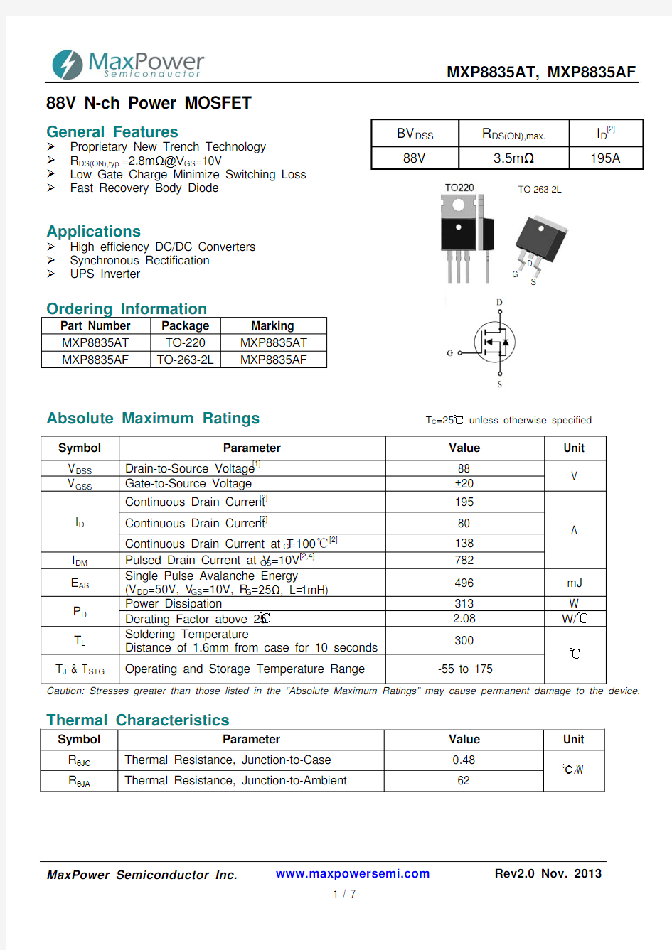 MXP8835AT_MXP8835AF Datasheet Apr03-14