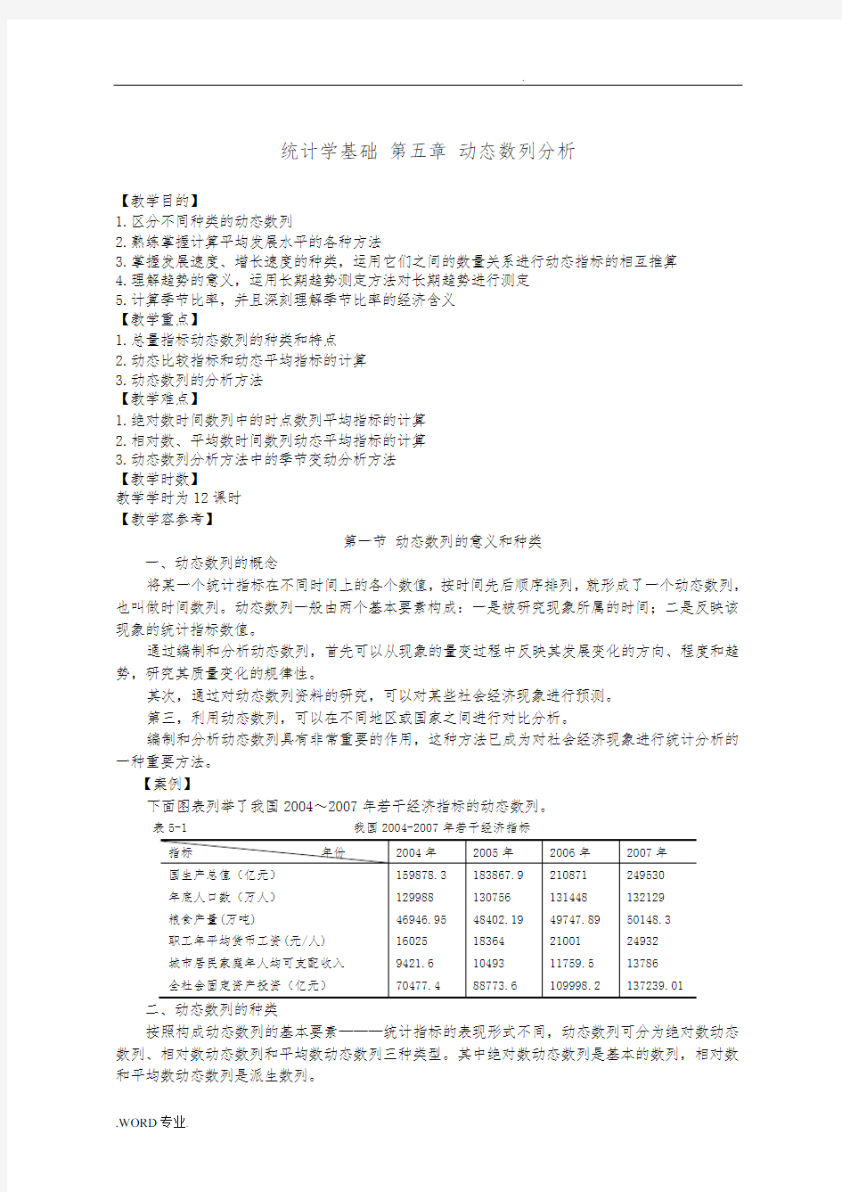 统计学基础_第五章_动态数列分析