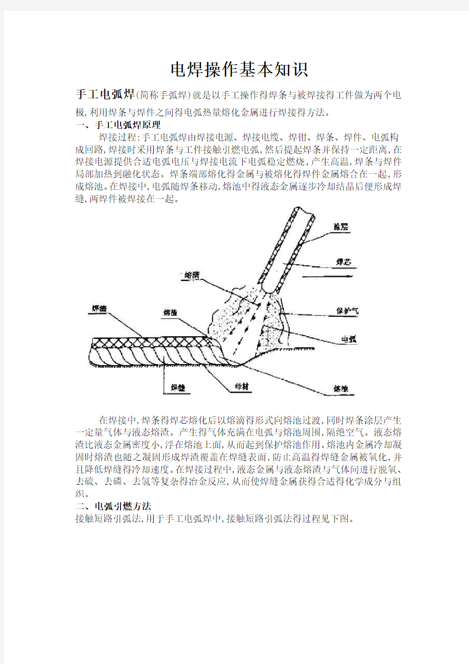 电焊操作基本知识