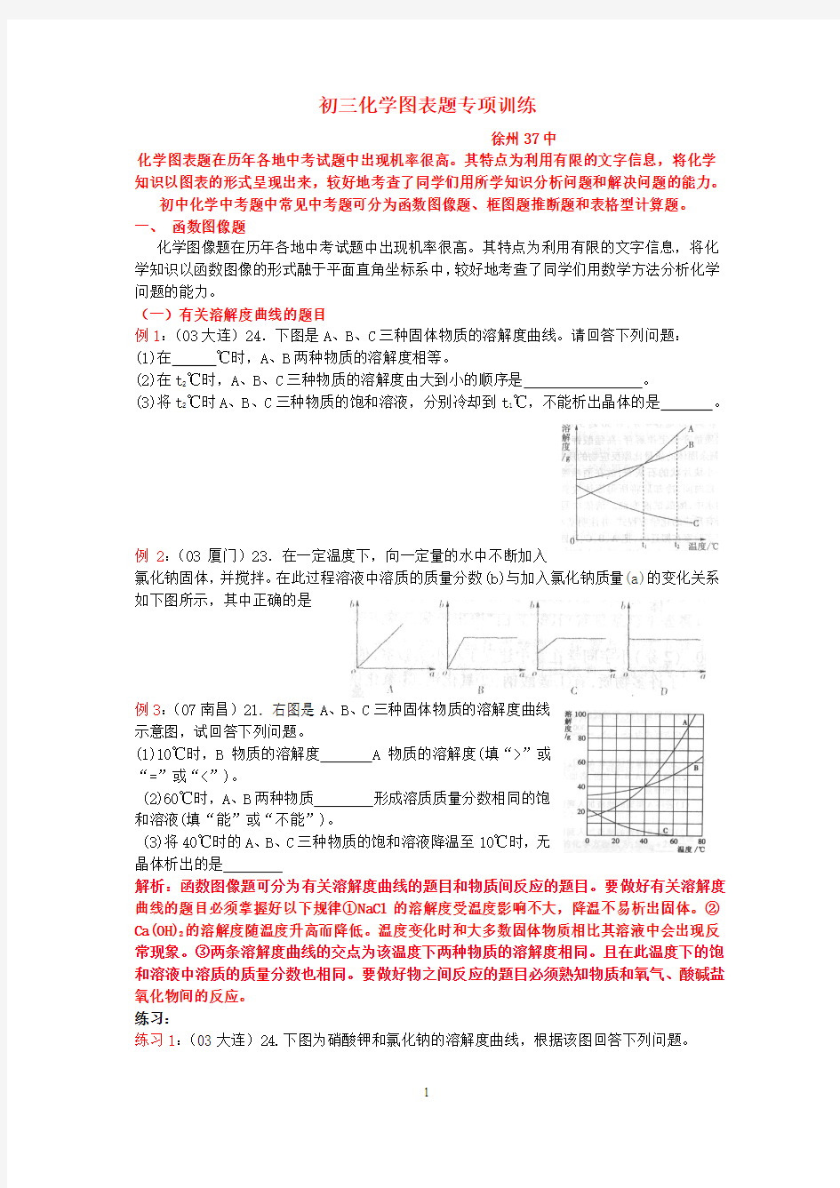 图表题复习