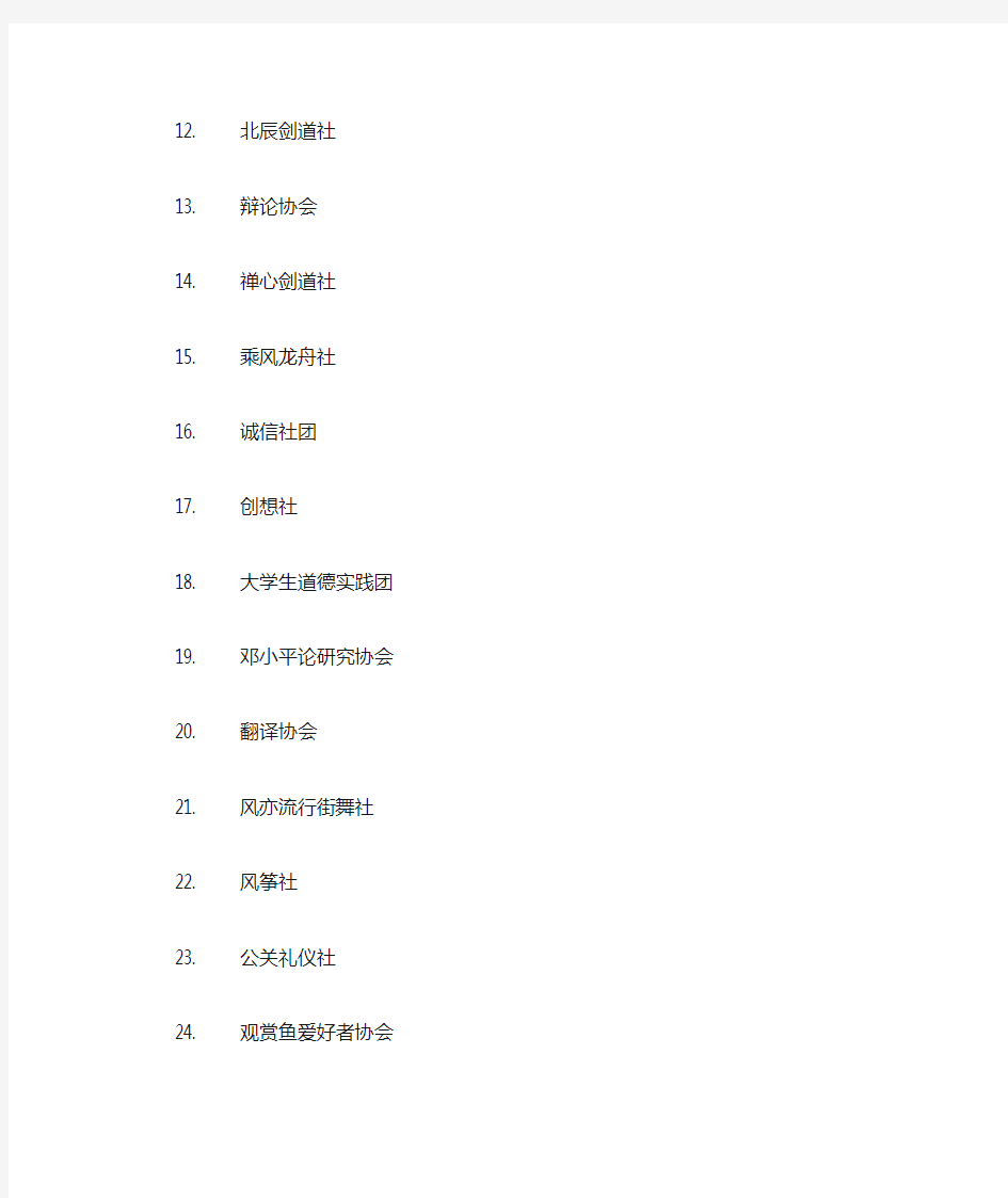 上海海洋大学91个社团名录