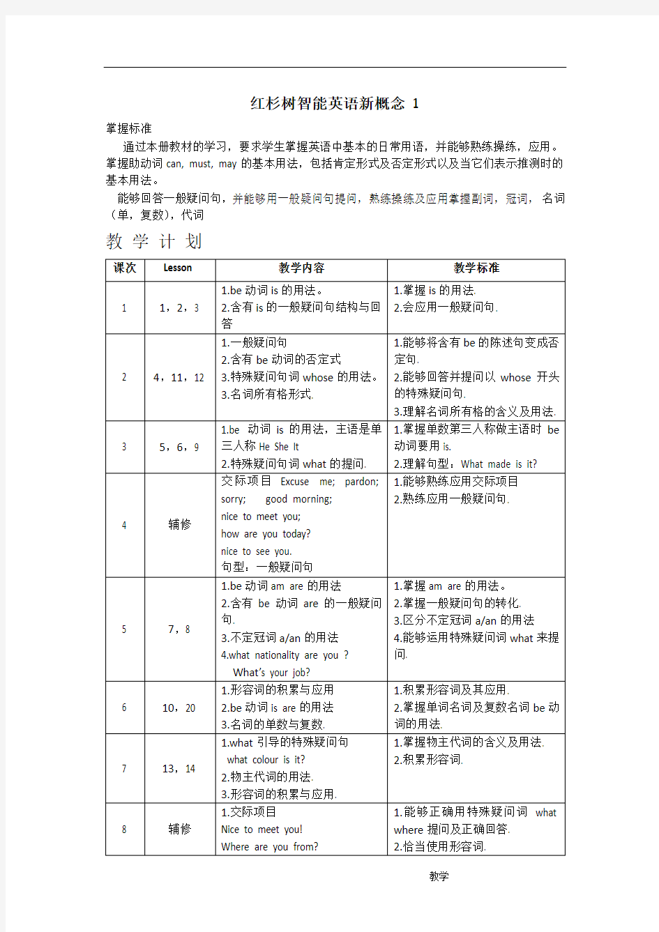 新概念一课堂教学大纲.doc