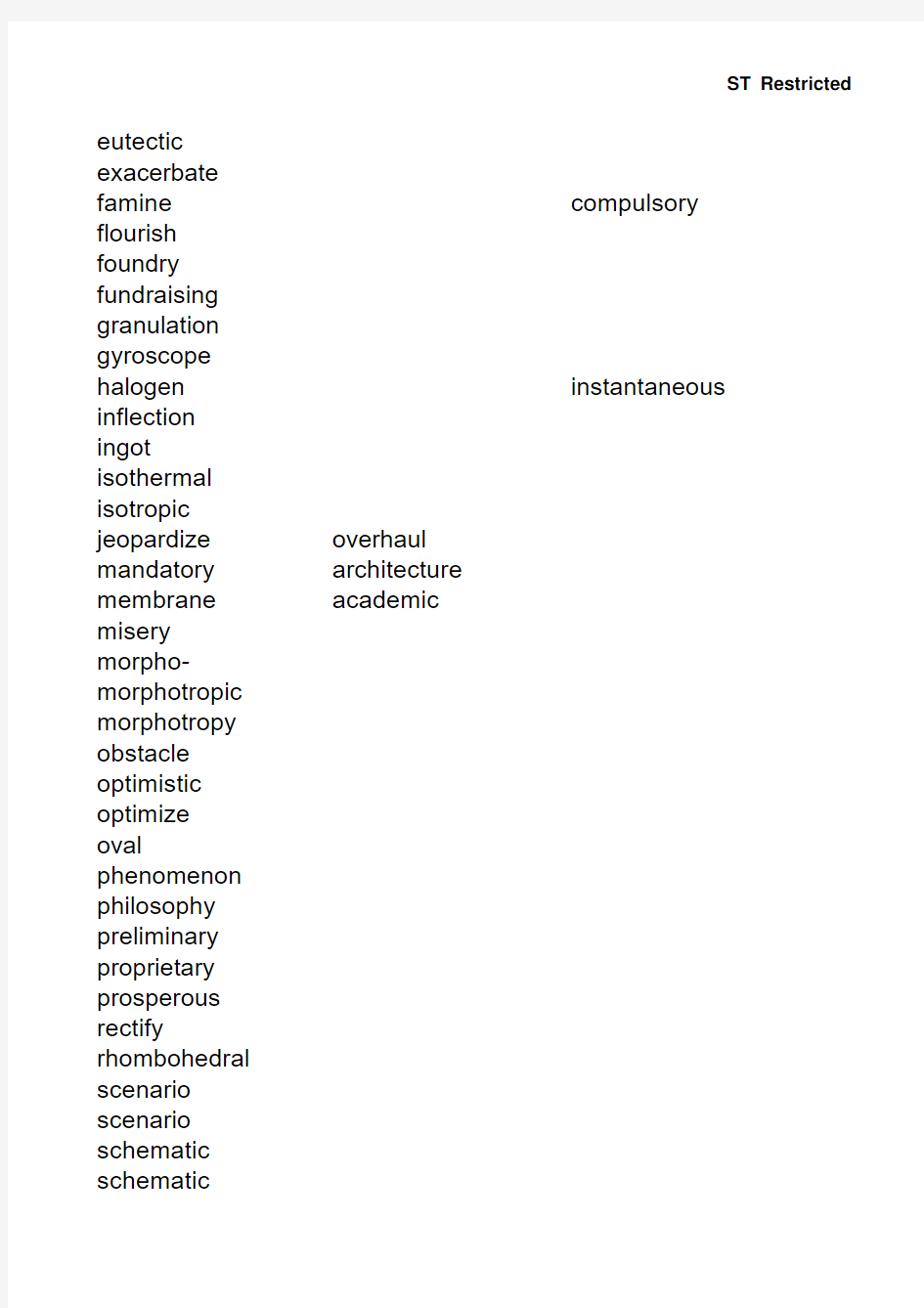 词汇 vocabulary