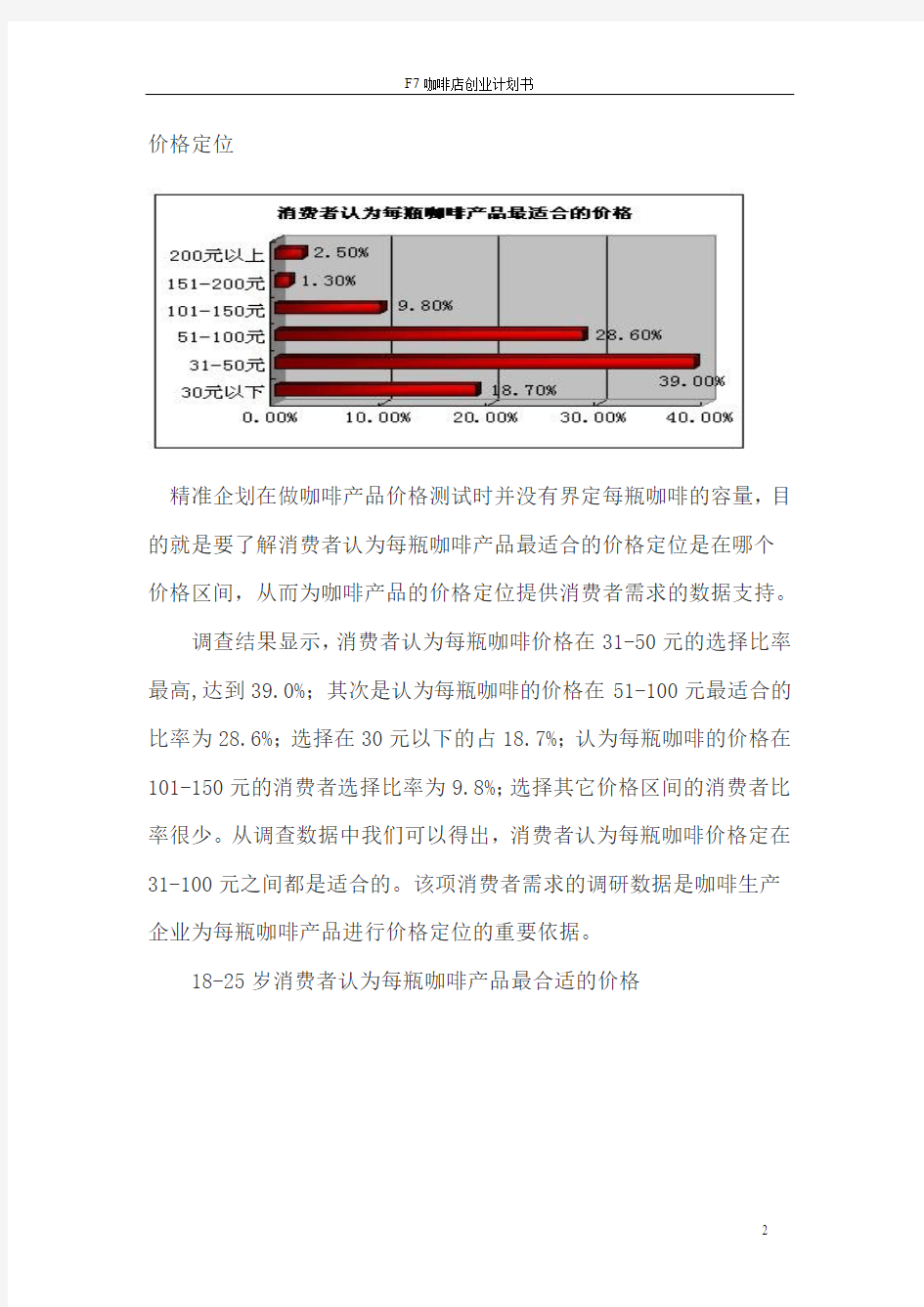 咖啡厅创业计划书