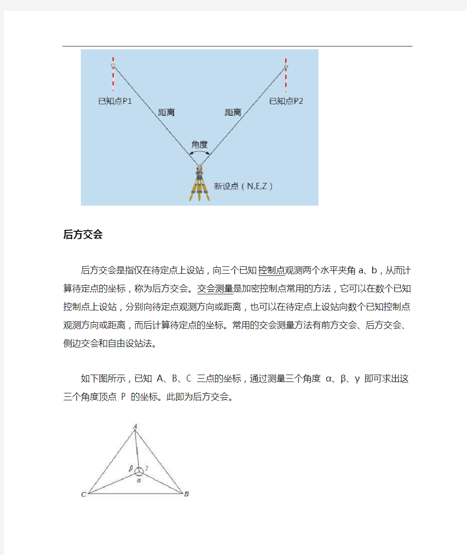 测量放样后方交会法