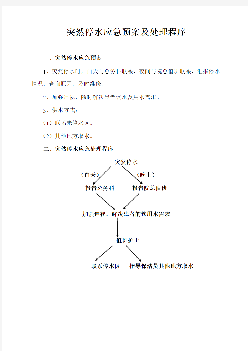 各种应急预案及处理流程模板