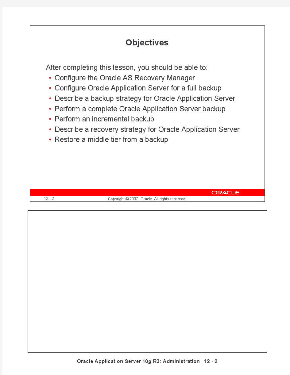 Oracle Application Server 10g R3 Administration Les_12