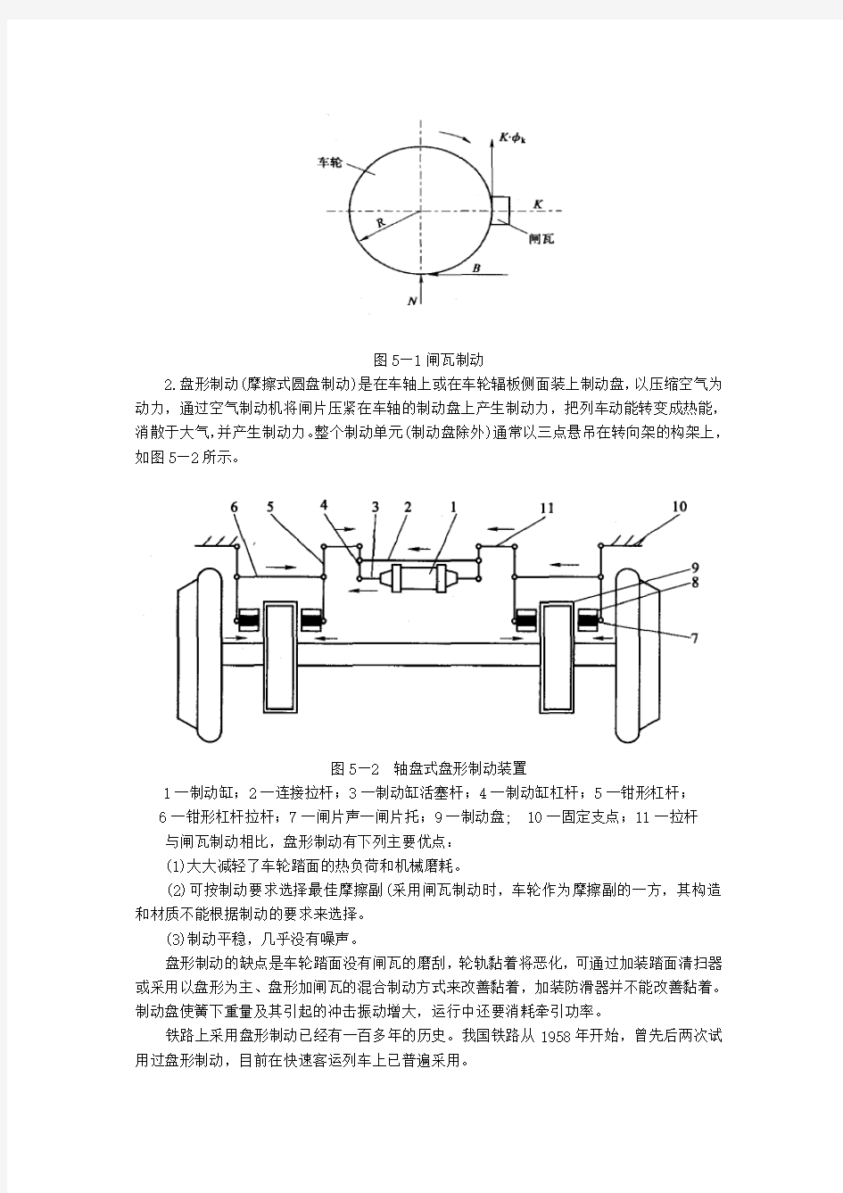 轨道车制动系统