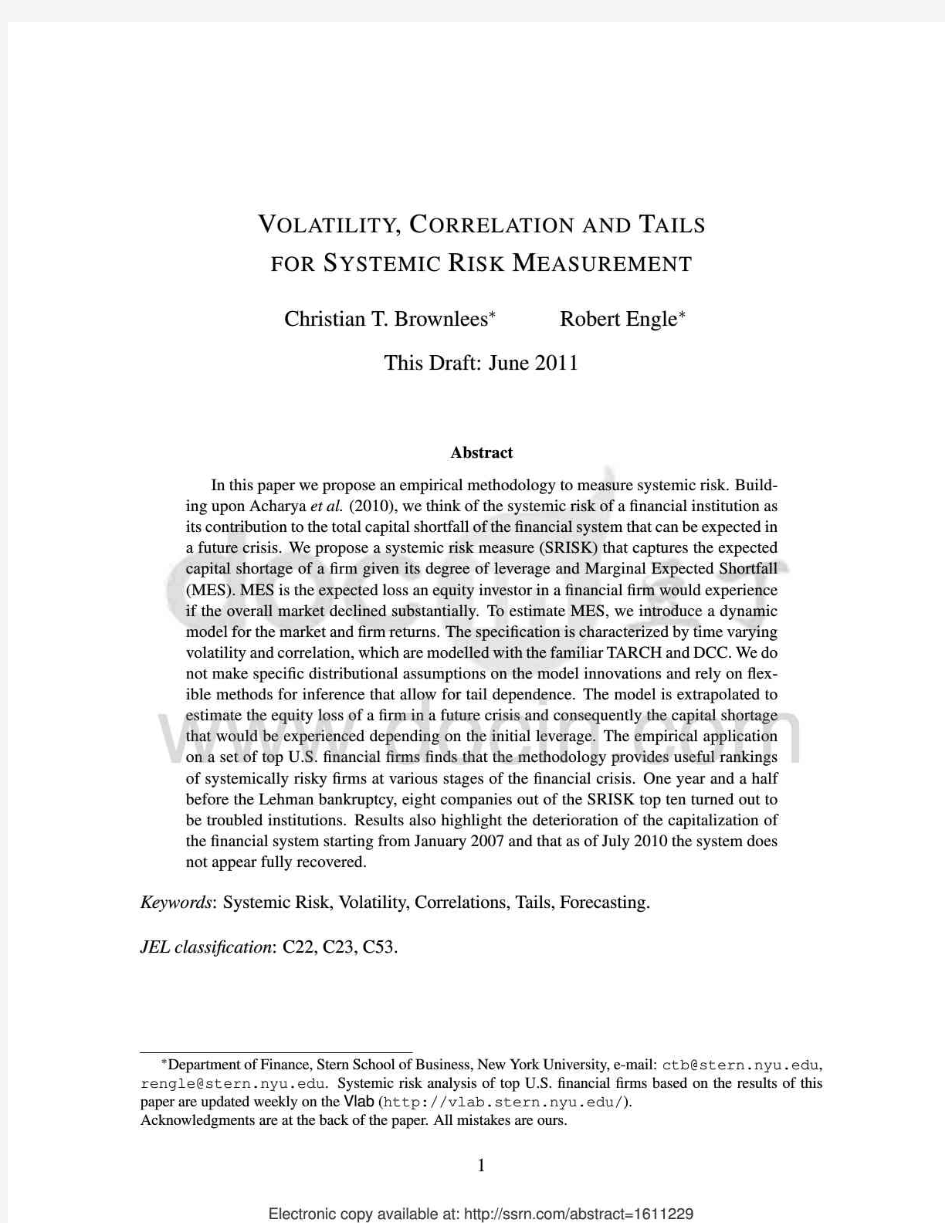 volatility,correlation,and tails for systemic risk measurement