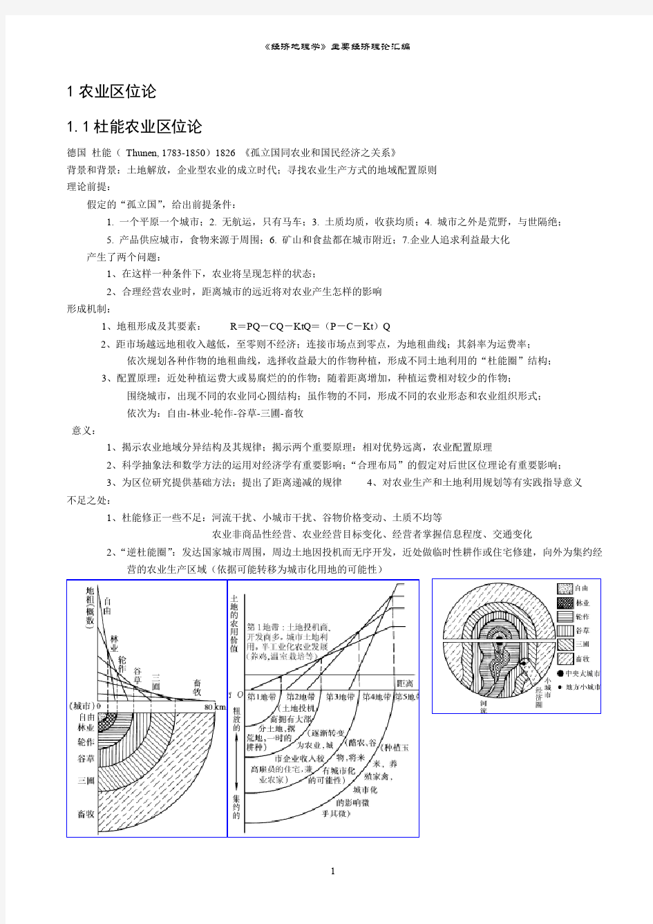 经济地理学(李小建.第二版)主要理论汇编--汇编正文