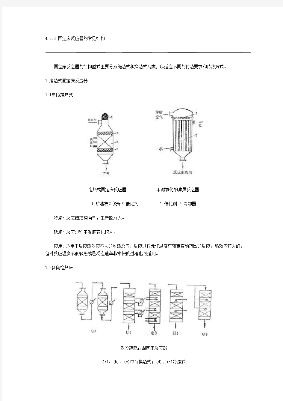 固定床反应器